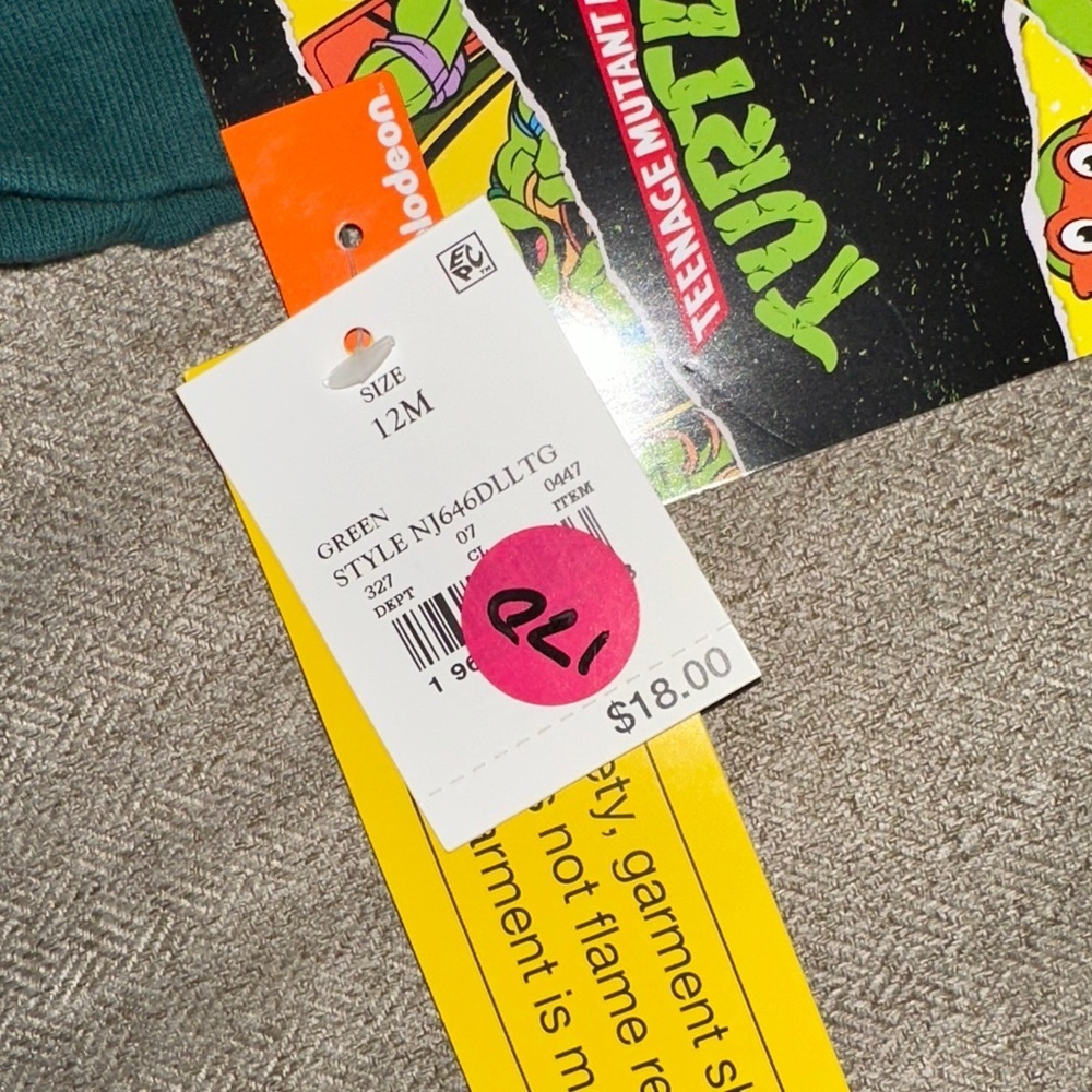 Teenage Mutant Ninja Turtles Green Long Sleeve Tee 2pack - Picture 4 of 5